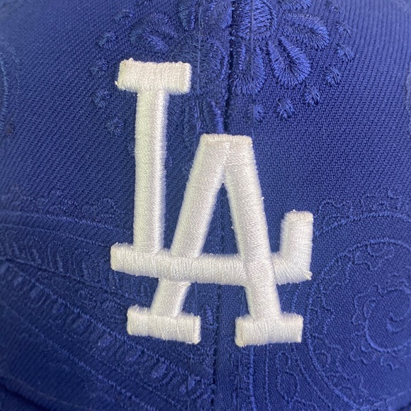Los Angeles Dodgers Paisley Bandana Print Embroidery 59Fifty New Era Hat… - Picture 4 of 15